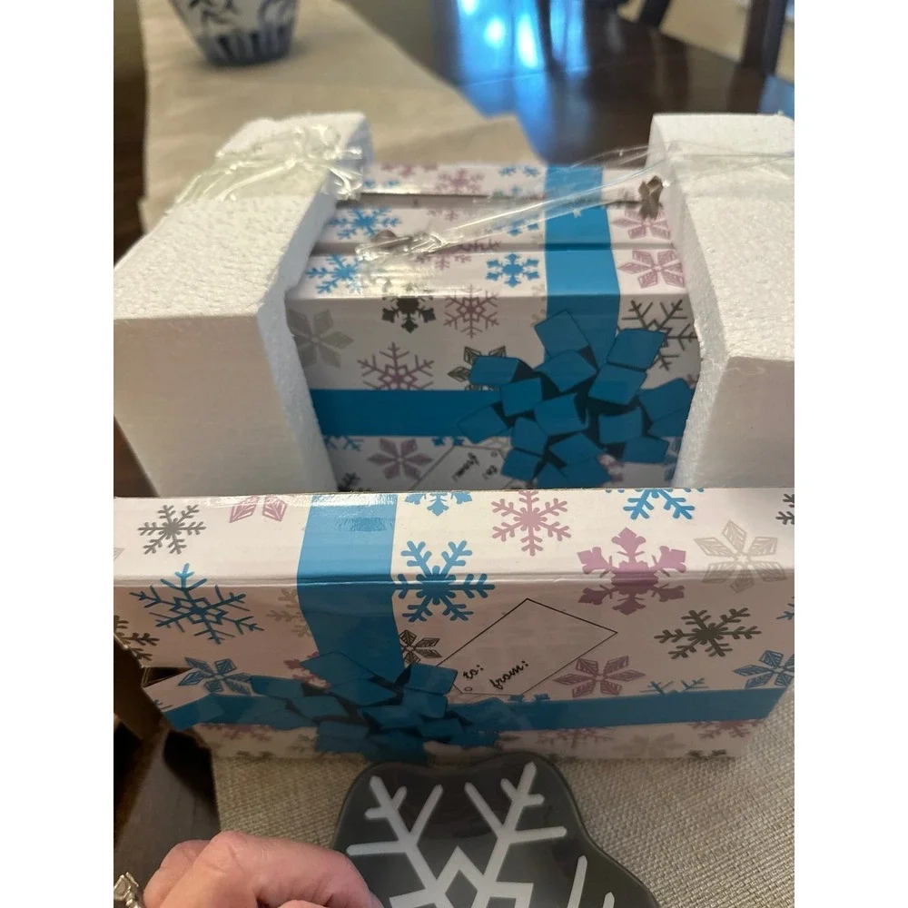 Temptations Set of 4‎ Snowflake Spoon Rests with Gift Boxes